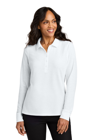 Port Authority LK200LS Women's Wearever Signature Pique Long Sleeve Polo — Front