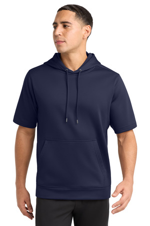 Sport-Tek ST251 Sport-Wick Fleece Short Sleeve Hooded Pullover — Front