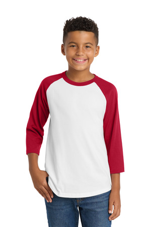 Sport-Tek YT200 Youth Colorblock Raglan Jersey — Front