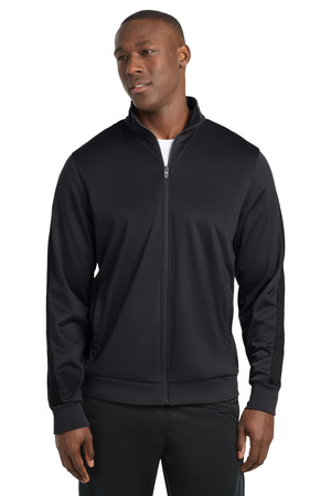 Sport-Tek JST94 Tricot Sleeve Stripe Track Jacket — Front
