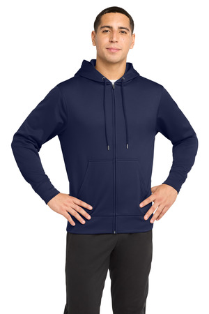 Sport-Tek ST238 Sport-Wick Fleece Full-Zip Hooded Jacket — Front