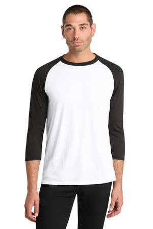 District DM136 Perfect Tri 3/4-Sleeve Raglan — Front