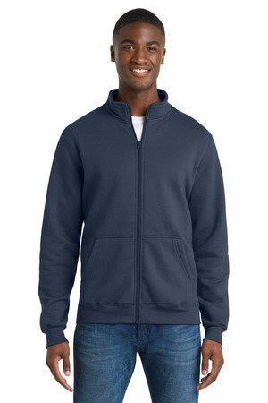 Port & Co PC78FZ Core Fleece Cadet Full-Zip Sweatshirt — Front
