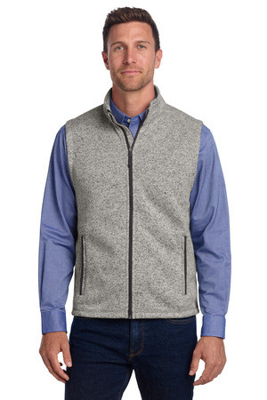 Port Authority F236 Sweater Fleece Vest — Front