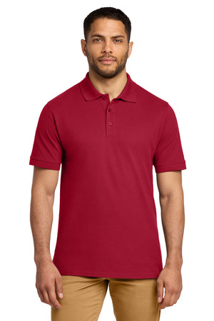 Port & Co KP1500 Combed Ring Spun Pique Polo — Front
