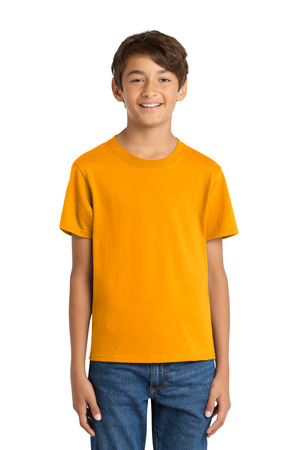 Port & Co PC54Y Youth Core Cotton Tee in Gold