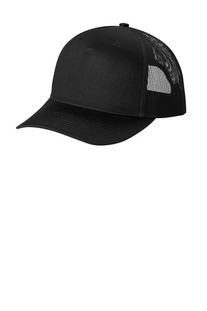 Port Authority C405 Snapback Five-Panel Trucker Cap — Front