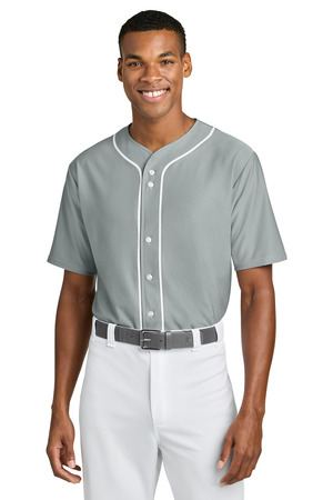 A4 A4N4184 Short Sleeve Full-Button Baseball Top — Front
