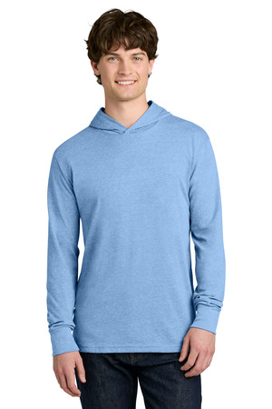 Next Level Apparel NL6221 CVC Long Sleeve Hoodie in Heather Columbia Blue