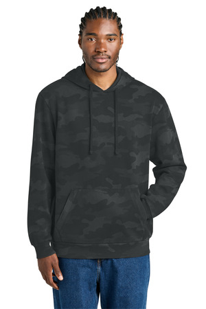 District DT2200C Wash Camo Fleece Hoodie — Front
