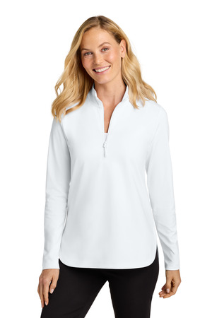 Port Authority LK880 Women's C-FREE Double Knit 1/4-Zip — Front
