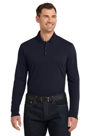 Port Authority K8000LS EZCotton Long Sleeve Polo — Front