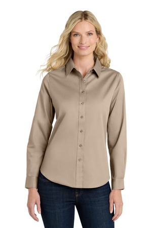 Port Authority L608 Women's Long Sleeve Easy Care Shirt — Front