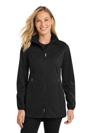Port Authority L719 Women's Active Hooded Soft Shell Jacket — Front