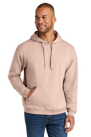 Jerzees IC49M Ultimate Unisex CVC Ring Spun Hooded Sweatshirt in Blush Pink