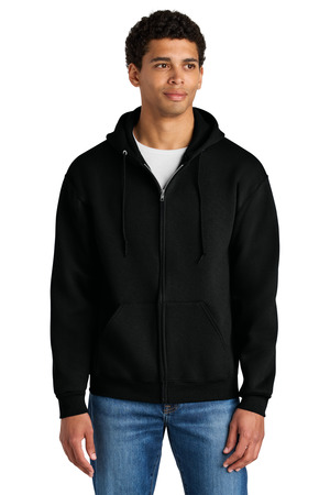 Jerzees Z12M Rugged Unisex Full-Zip Hooded Sweatshirt — Front
