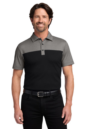Port Authority K831 Fine Pique Blend Blocked Polo — Front