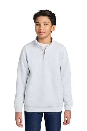 Jerzees 995Y Youth NuBlend 1/4-Zip Cadet Collar Sweatshirt — Front