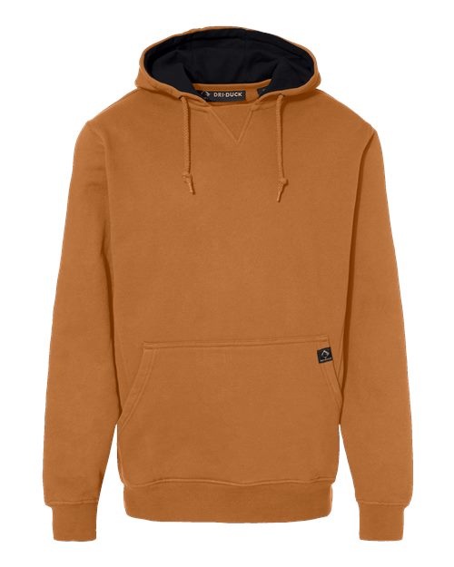 DRI DUCK 7035 Men's Woodland Fleece Hooded Pullover in Saddle