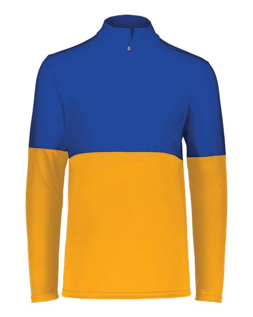 Holloway 223500 Men's Momentum Team Quarter-Zip Pullover in Gold/ Royal