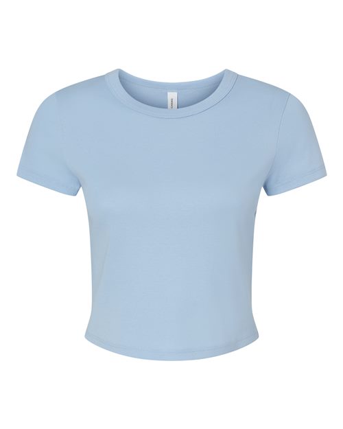 BELLA + CANVAS 1010 Women's Micro Rib Baby Tee in Solid Baby Blue Blend