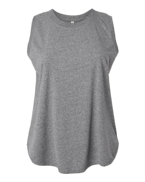 LAT 3892 Women's Curvy Relaxed Fine Jersey Tank — Front