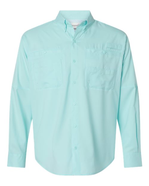 Paragon 702 Men's Kitty Hawk Performance Fishing Shirt in Aqua Blue