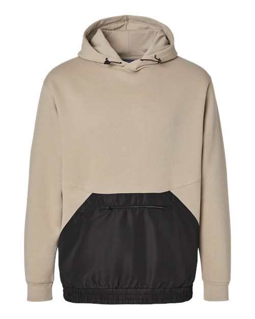 MV Sport 23112 Unisex Mixed Media Hooded Sweatshirt — Front
