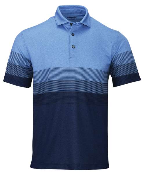 Paragon 153 Men's Belmont Sublimated Heathered Polo in Blue Heather