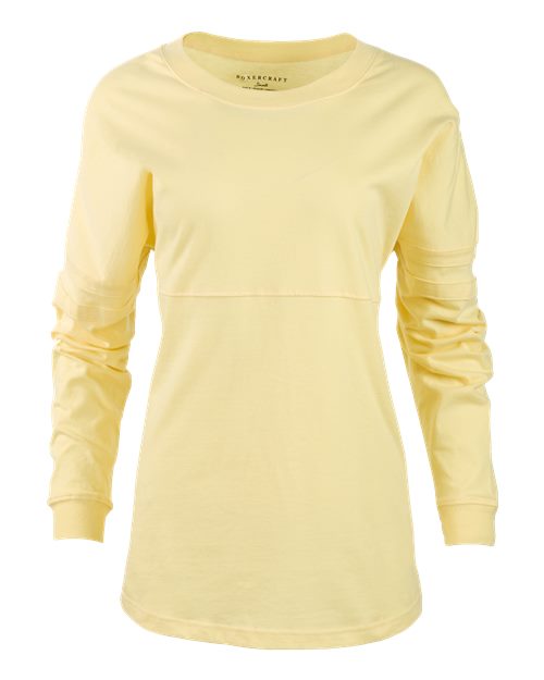 Boxercraft BW3514 Women's Pom Pom Long Sleeve Jersey T-Shirt in Daffodil