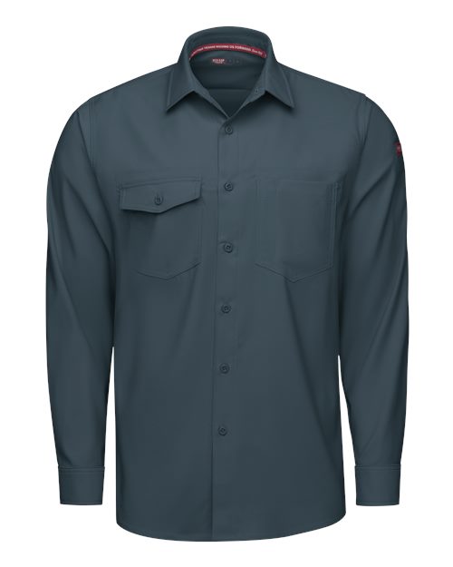 Red Kap TSM4T Men's Tall Cooling Long Sleeve Work Shirt — Front
