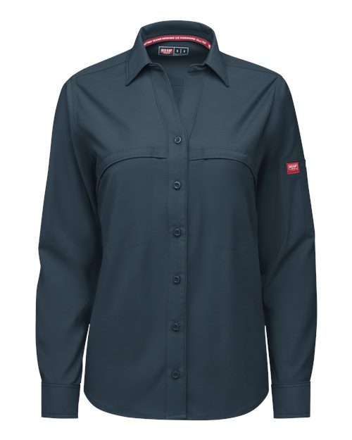 Red Kap TSW3 Women's Cooling Long Sleeve Work Shirt — Front