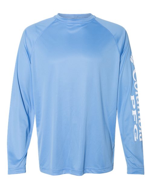 Columbia 212472 Men's PFG Terminal Tackle™ Long Sleeve T-Shirt in White Cap/ White