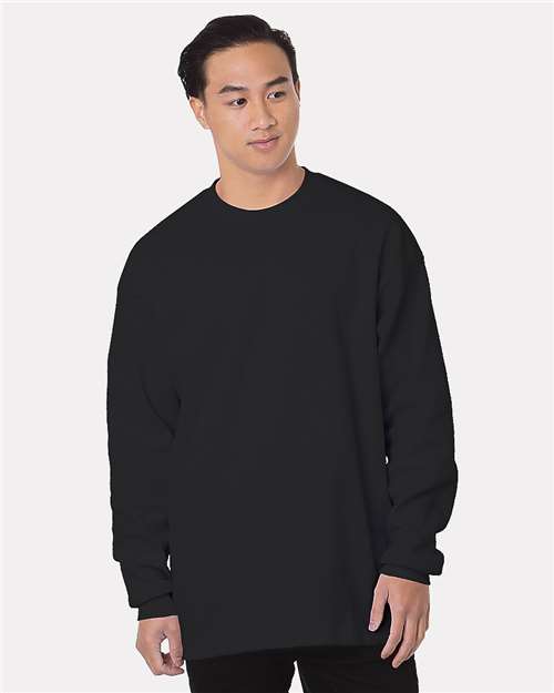 Bayside 8205 Men's USA-Made Heavyweight Waffle Knit Thermal — Front