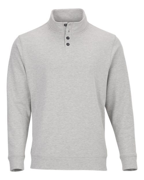 Boxercraft BM5209 Men's French Terry Button Pullover in Oxford Heather