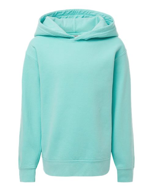 Comfort Colors 1467Y Youth Garment-Dyed Lightweight Hooded Sweatshirt in Chalky Mint