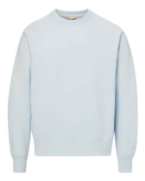 MV Sport 17116 Unisex Vintage Fleece Raglan Crewneck Sweatshirt — Front