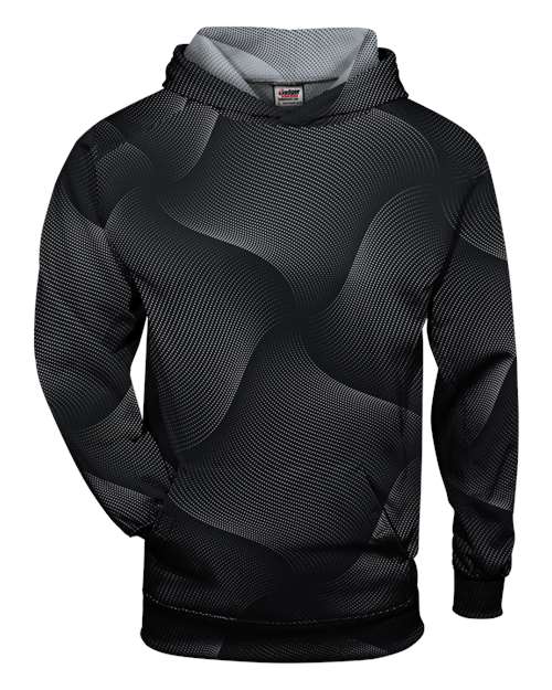 Badger 2413 Youth Warp Hooded Long Sleeve T-Shirt — Front