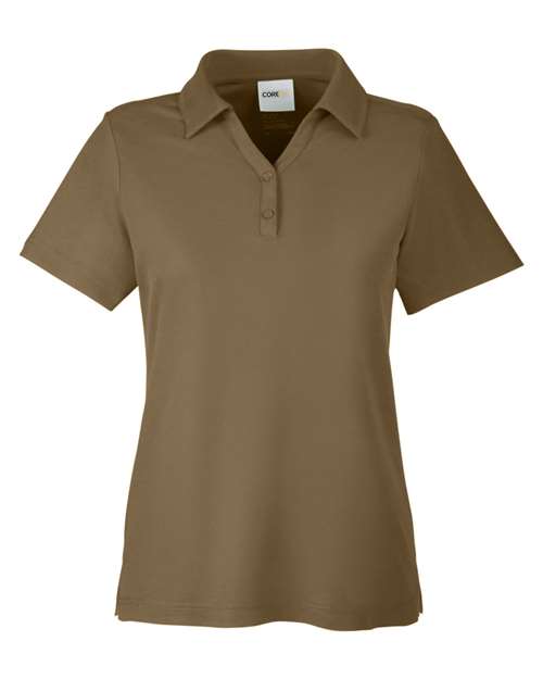 CORE365 CE112W Women's Fusion ChromaSoft™ Pique Polo in Coyote Brown