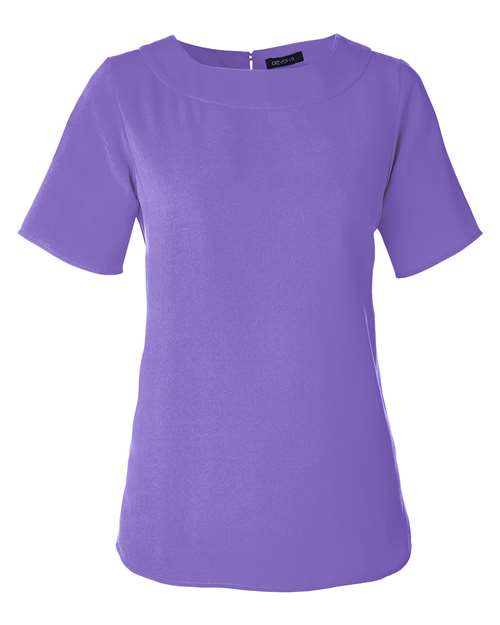 Devon & Jones DP613W Women's Perfect Fit™ Boat Neck Blouse in Grape