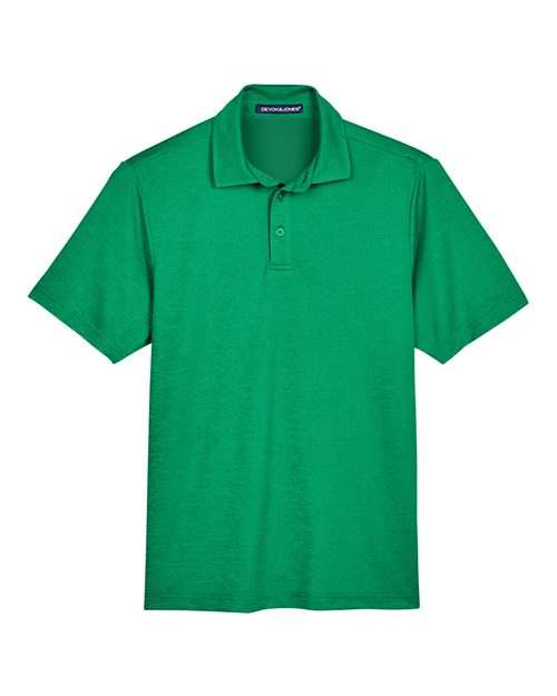 Devon & Jones DG22 Men's CrownLux Performance® Address Mélange Polo in Kelly Green Melange