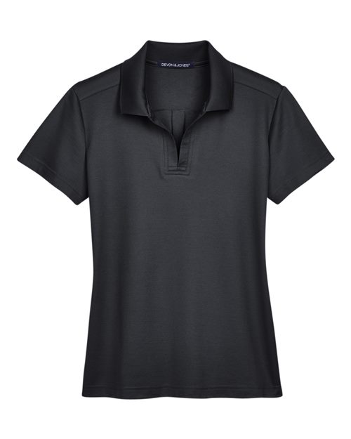 Devon & Jones DG20W Women's CrownLux Performance® Plaited Polo — Front