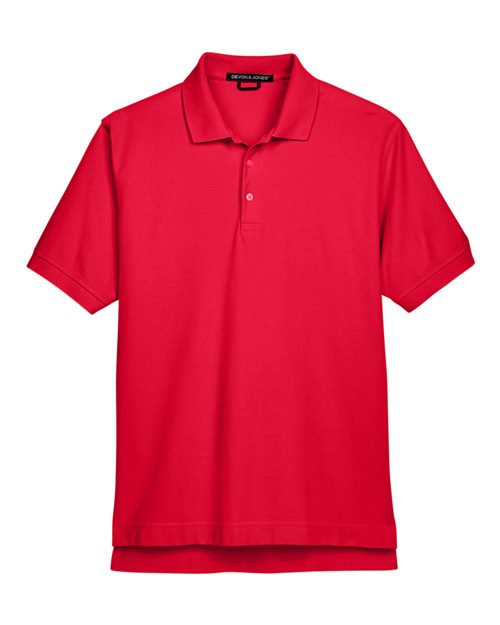 Devon & Jones D100 Men's Pima Piqué Polo in Red