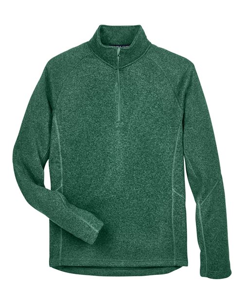 Devon & Jones DG792 Unisex Bristol Sweater Fleece Quarter-Zip Pullover in Forest Heather