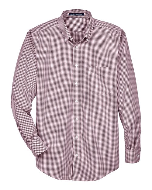 Devon & Jones D640 Men's Crown Collection® Gingham Check Woven Dress Shirt — Front