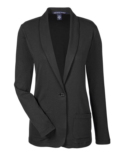 Devon & Jones DP462W Women's Perfect Fit™ Shawl Collar Cardigan — Front