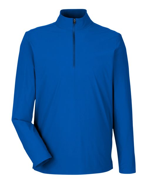 Devon & Jones DG410 Men's CrownLux Performance® Windsor Welded Quarter-Zip Pullover in French Blue