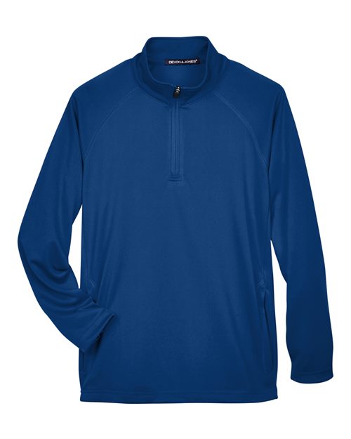 Devon & Jones DG440 Men's Stretch Tech-Shell® Compass Quarter-Zip Pullover in True Royal