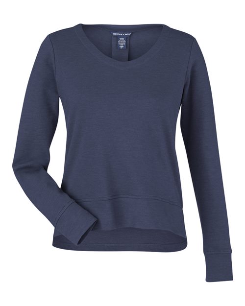 Devon & Jones DG482W Women's New Classics® Charleston Pullover in Navy Melange