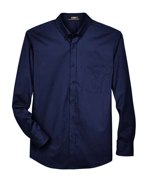 CORE365 88193T Men's Tall Operate Twill Dress Shirt in Classic Navy